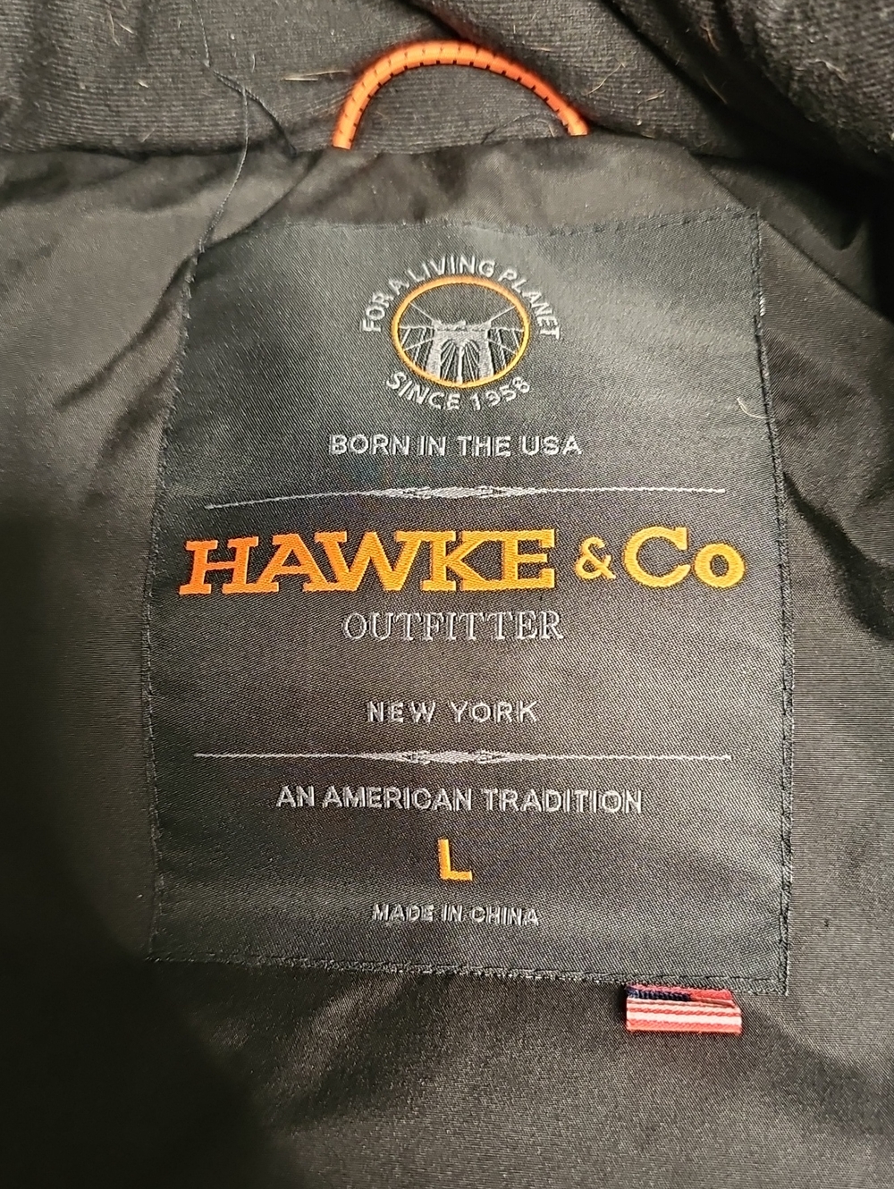 Hawke & Co Black Hooded Puffer Jacket with Subtle Logo - Picture 8 of 9